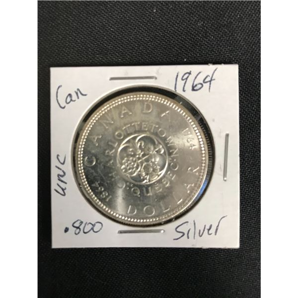 CANADIAN 1964  SILVER DOLLAR  UNCIRCULATED  .800 SILVER