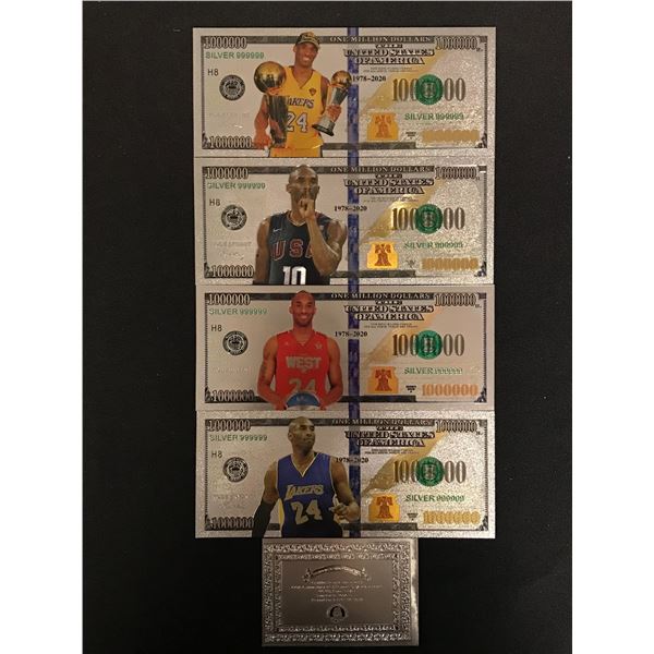 KOBE BRYANT SILVER BANK NOTES LOT