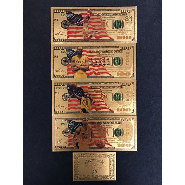 KOBE BRUANT 24KT GOLD BANK NOTES