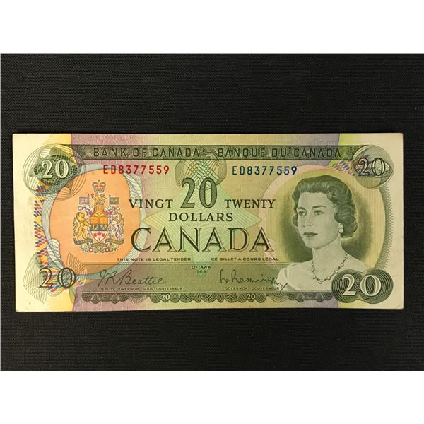 1969 CANADIAN 2 LETTERS $20.00 SIGNATURES BEATTIE/RASMINSKY