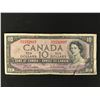 Image 1 : 1954 CANADIAN $10.00 BILL SIGNATURES BEATTIE/RASMINSKY