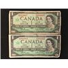 Image 1 : 2 CANADIAN 1967  $1.00 SIGNATURES BEATTIE/RASMINSKY