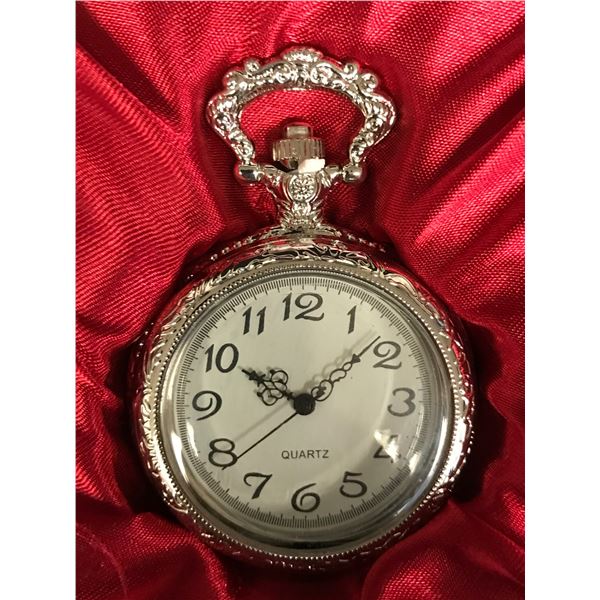 BRAND NEW  OPEN FACE POCKET WATCH  IN GIFT BOX