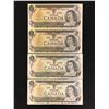 Image 1 : 1973 CANADIAN SEQUENTAL AND UNCUT ONE DOLLAR BILLS LOT