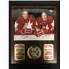 Image 1 : GUY LAFLEUR & MIKE BOSSY DUAL SIGNED FRAMED PHOTO (PASTIME COA)