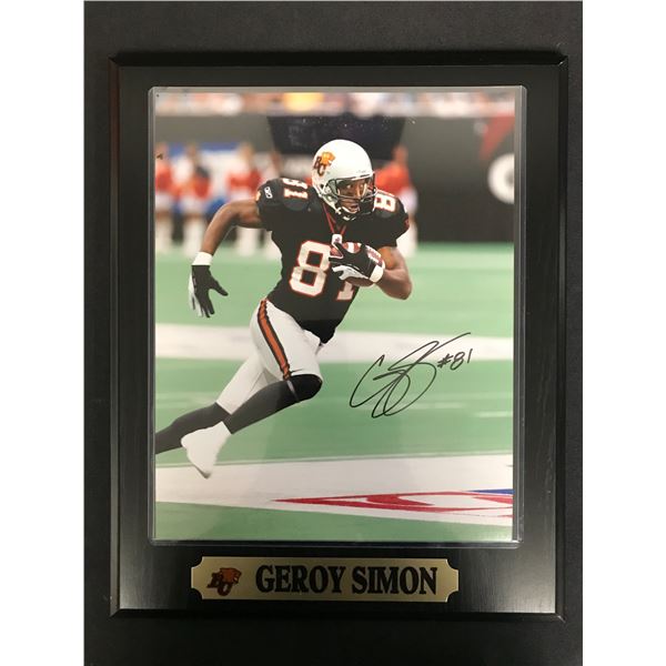 GEROY SIMON SIGNED PHOTO DISPLAY