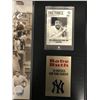 Image 2 : BABE RUTH  8X10 PHOTO FRAMED DISPLAY w/ UD BASEBALL CARD