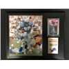 Image 1 : BARRY SANDERS 8X10 PHOTO FRAMED DISPLAY w/ UD FOOTBALL CARD