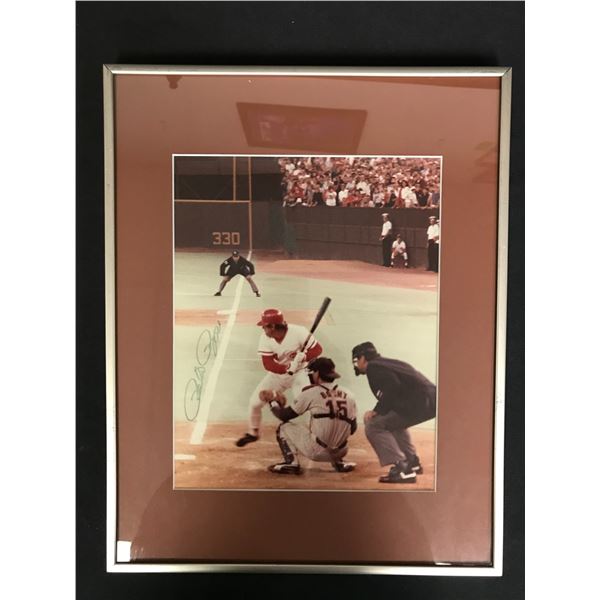 PETE ROSE SIGNED AND FRAMED 8 X 10 DGL COA