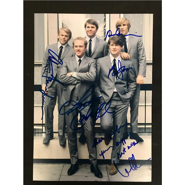 BEACH BOYS BAND SIGNED AND FRAMED 8 X 10 (RA COA)