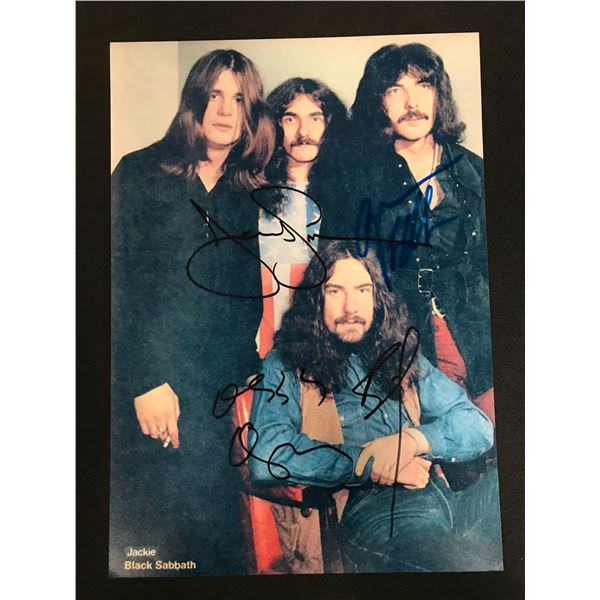 BLACK SABBATH BAND SIGNED 8X10 PHOTO (RA COA)