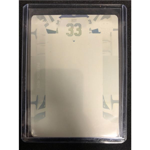 2017 LEAF MASKED MAN PATRICK ROY PRINTING PLATE 1/1