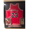 Image 1 : MICHEAL JORDAN SIGNED AND CUSTOM FRAMED CHICAGO BULLS JEREY (UPPER DECK COA)