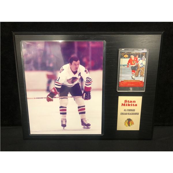 STAN MAKITA 16 X 20 DISPLAY WITH SPORTS CARDS