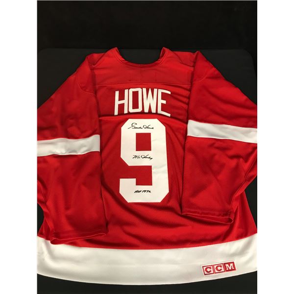 GORDIE HOWE SIGNED RED WINGS HOCKEY JERSEY (PASTIME COA)