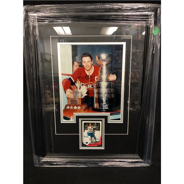 JOHN BELIVEAU SIGNED AND CUSTOM FRAMED 8 X 10 (PASTIME COA)