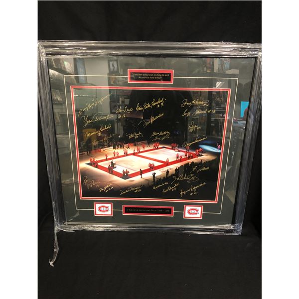 MONTREAL CANADIANS FAIRWELL TO THE FORUM MULTI SIGNED 24 X 24 DISPLAY