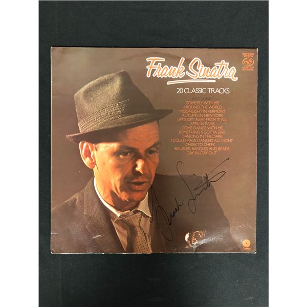 FRANK SINATRA SIGNED VINYL RECORD COVER (RA COA)