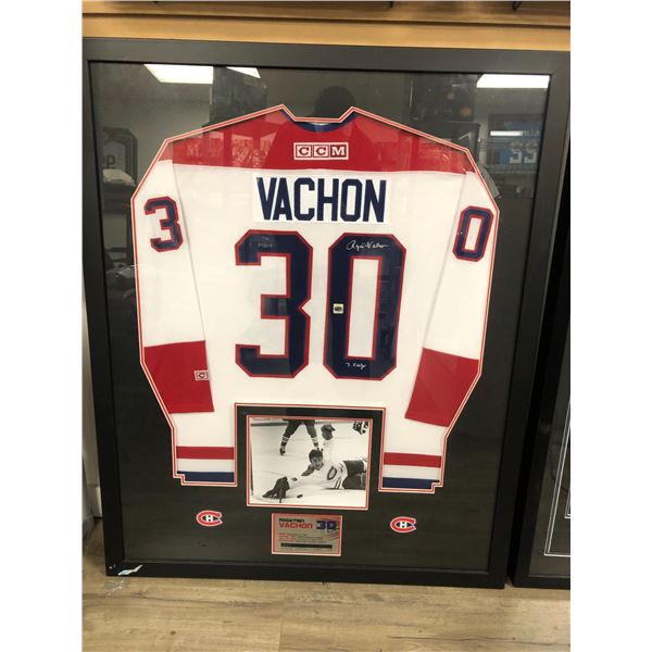 ROGATIEN VACHON SIGNED CUSTOM FRAMED HOCKEY JERSEY w/ DPI SPORTS HOLO