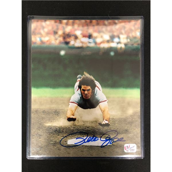 PETE ROSE SIGNED 8X10 PHOTO (FITERMAN SPORTS COA)