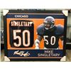 Image 1 : Mike Singletary Signed 35x43 Custom Framed Jersey (Beckett COA)