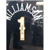 Image 2 : ZION WILLIAMSON SIGNED CUSTOM FRAMED BASKETBALL JERSEY (FITERMAN HOLO)