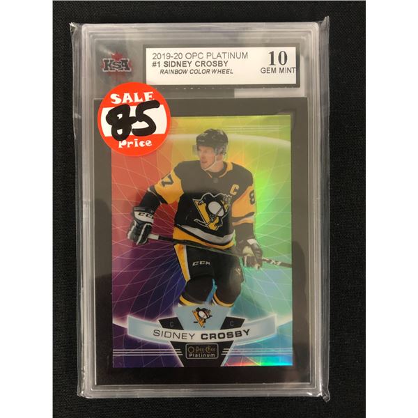 2019-20 OPC PLATINUM #1 SIDNEY CROSBY Rainbow Color Wheel (10 GEM MINT)