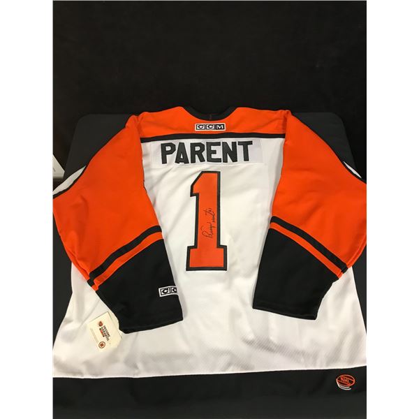 BERNIE PARENT SIGNED FLYERS HOCKEY JERSEY PASTIME COA