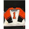 Image 1 : BERNIE PARENT SIGNED FLYERS HOCKEY JERSEY PASTIME COA