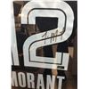 Image 2 : JA MORANT SIGNED CUSTOM FRAMED BASKETBALL JERSEY (PANINI AUTHENTIC COA)