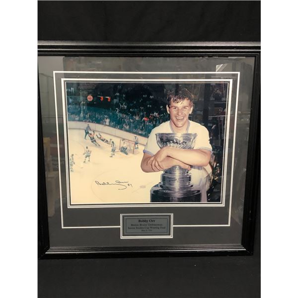 BOBBY ORR SIGNED 20 X 24 STANLEY CUP GREAT NORTH ROAD COA