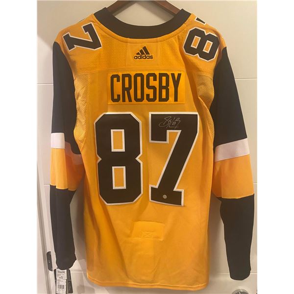 SIDNEY CROSBY SIGNED PENGUINS JERSEY FRAMEWORTH COA