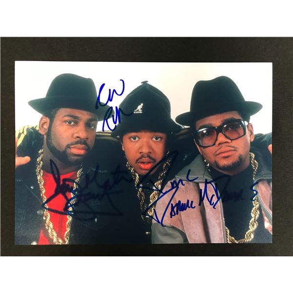 RUN DMC BAND SIGNED 8X10 PHOTO (RA COA)