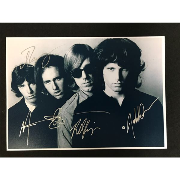 THE DOORS BAND SIGNED 8X10 PHOTO (RA COA)