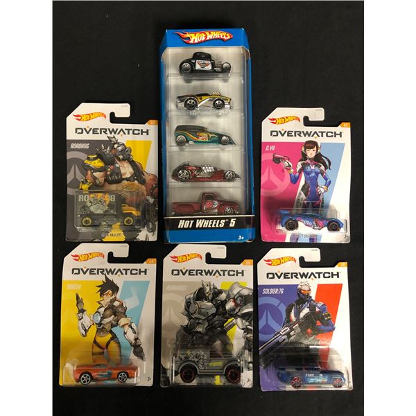 LIMITED EDITION OVERWATCH HOTWHEELS LOT ON CARD