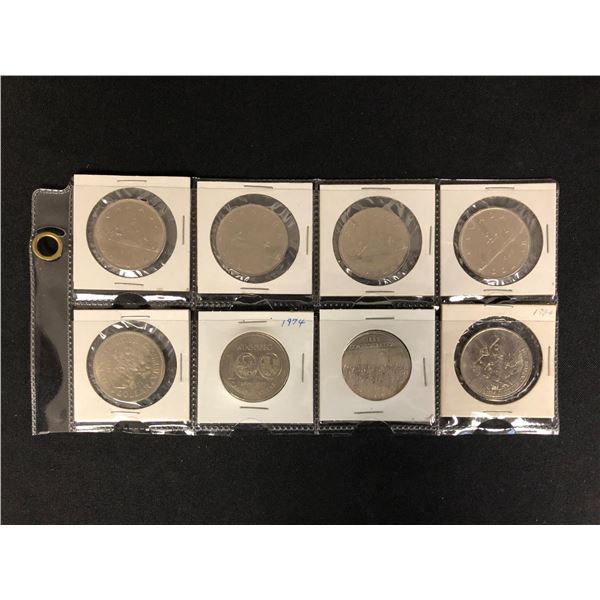 LOT OF 8 CANADIAN SILVER DOLLARS