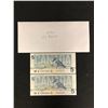 Image 2 : 2 X 1986 FIVE DOLLAR CANADIAN BANKNOTES