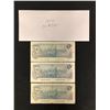 Image 2 : 3 X 1979 FIVE DOLLAR CANADIAN BANKNOTES