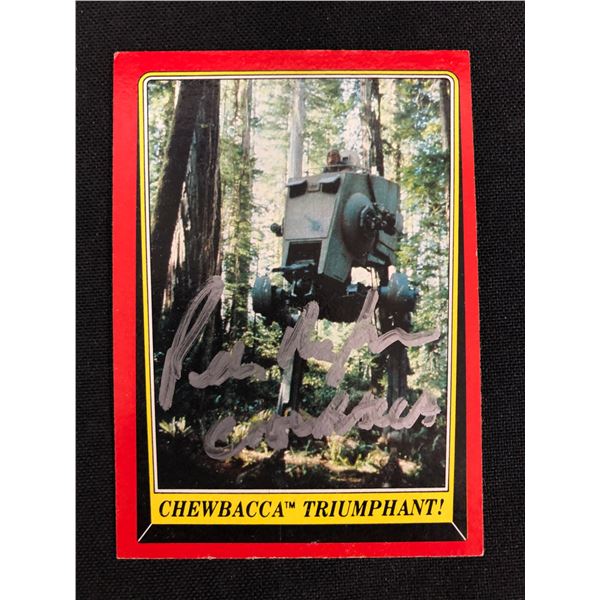 PETER MAYHEW SIGNED STAR WARS TRADING CARD (RA COA)