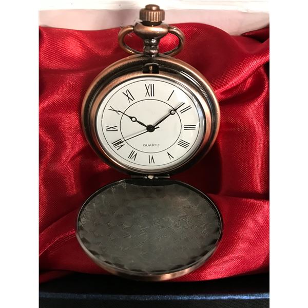  BRAND NEW HUNTER POCKET WATCH w/ GIFT BOX