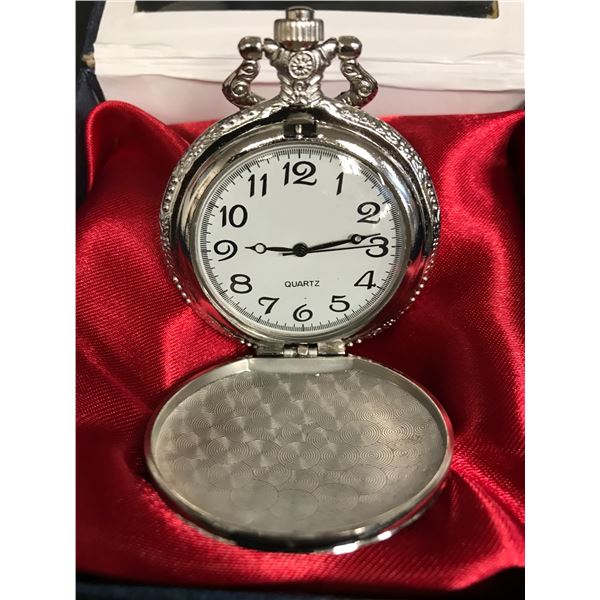  BRAND NEW HUNTER POCKET WATCH w/ GIFT BOX