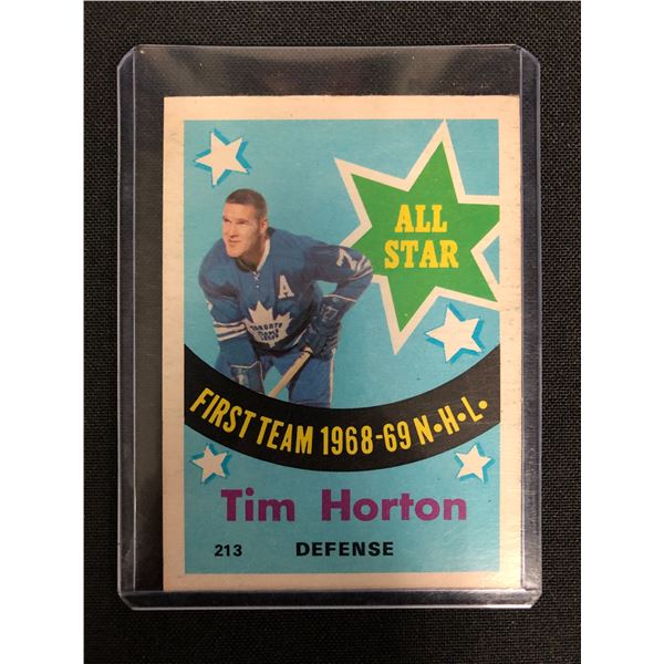 1969-70 O-Pee-Chee #213 Tim Horton All-Star