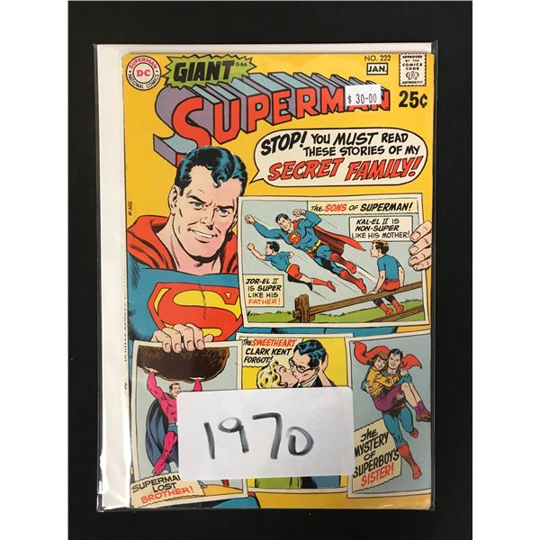 SUPERMAN #222 (DC COMICS) GIANT G66!