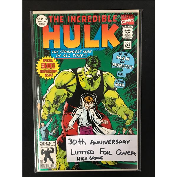 THE INCREDIBLE HULK #393 (MARVEL COMICS) 30th Anniversary Limited Foil Cover!