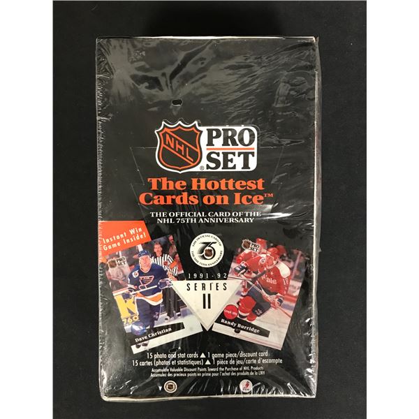 1991-92 SERIES II NHL PRO SET HOCKEY BOX