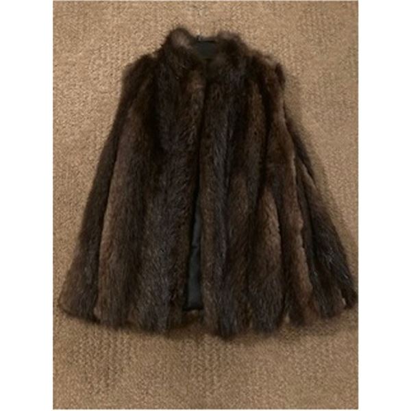 NATURAL SHEARED BEAVER VEST
