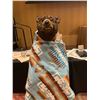 Image 1 : Standing Bear Door Guard and Pendleton Blanket Robe in a Chief Joseph Pattern  Sponsored by: Tippy C