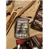 Image 2 : Custom Landing Net and box of hand tied flies   Sponsored by: PJs Fine Bamboo Rods and Let It Fly