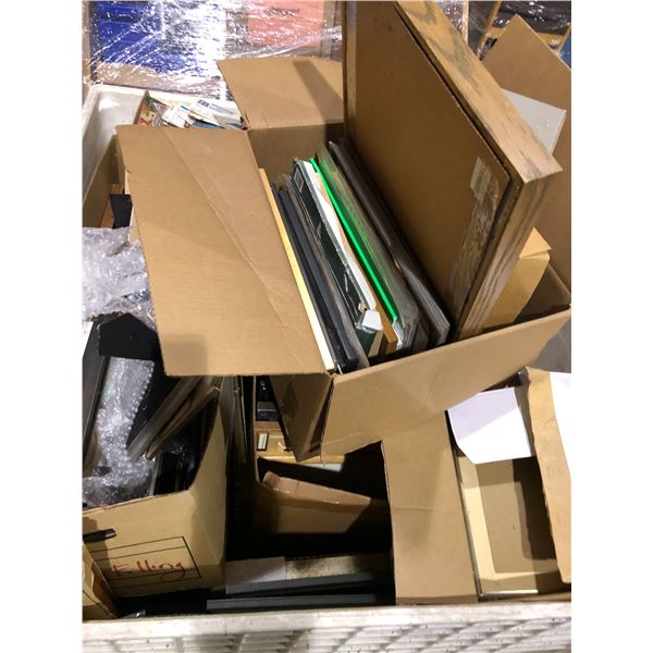 Pallet Lot of Framed Pictures approx. 100 smaller framed pictures and frames.  From Set Décor Rental