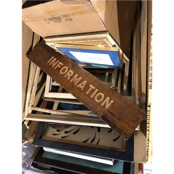 Pallet Lot of Framed Pictures approx.  40 pictures, misc sizes 60in x 36 in and smaller..  Includes
